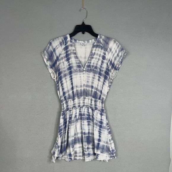 Rails Dress Womens Small Blue White Karla Coast Tie Dye Boho Resort Smock Summer - Picture 1 of 13